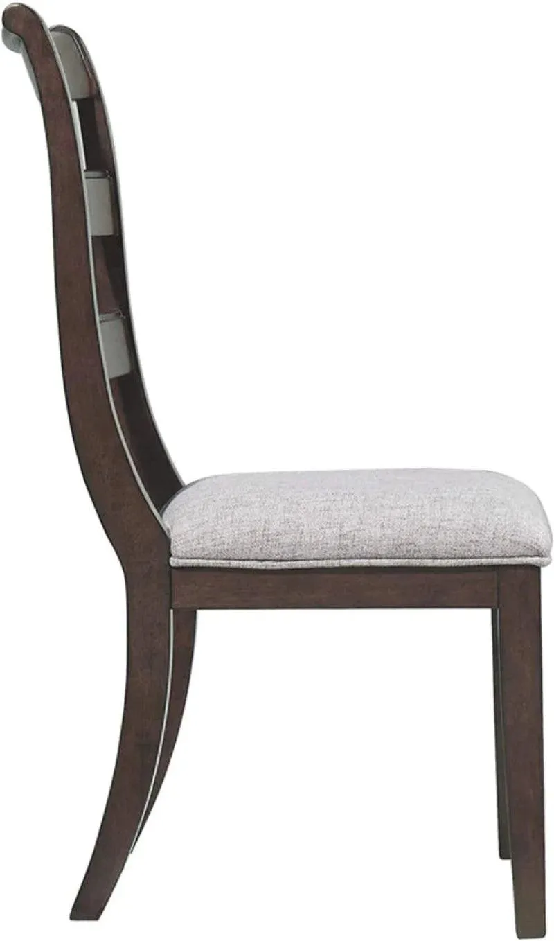 Modern Traditional Cushioned Dining Chair (Set of 2, Walnut Finish)