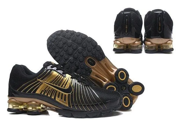 N A Shox Fabrique 2018 Black Gold Running Sneakers