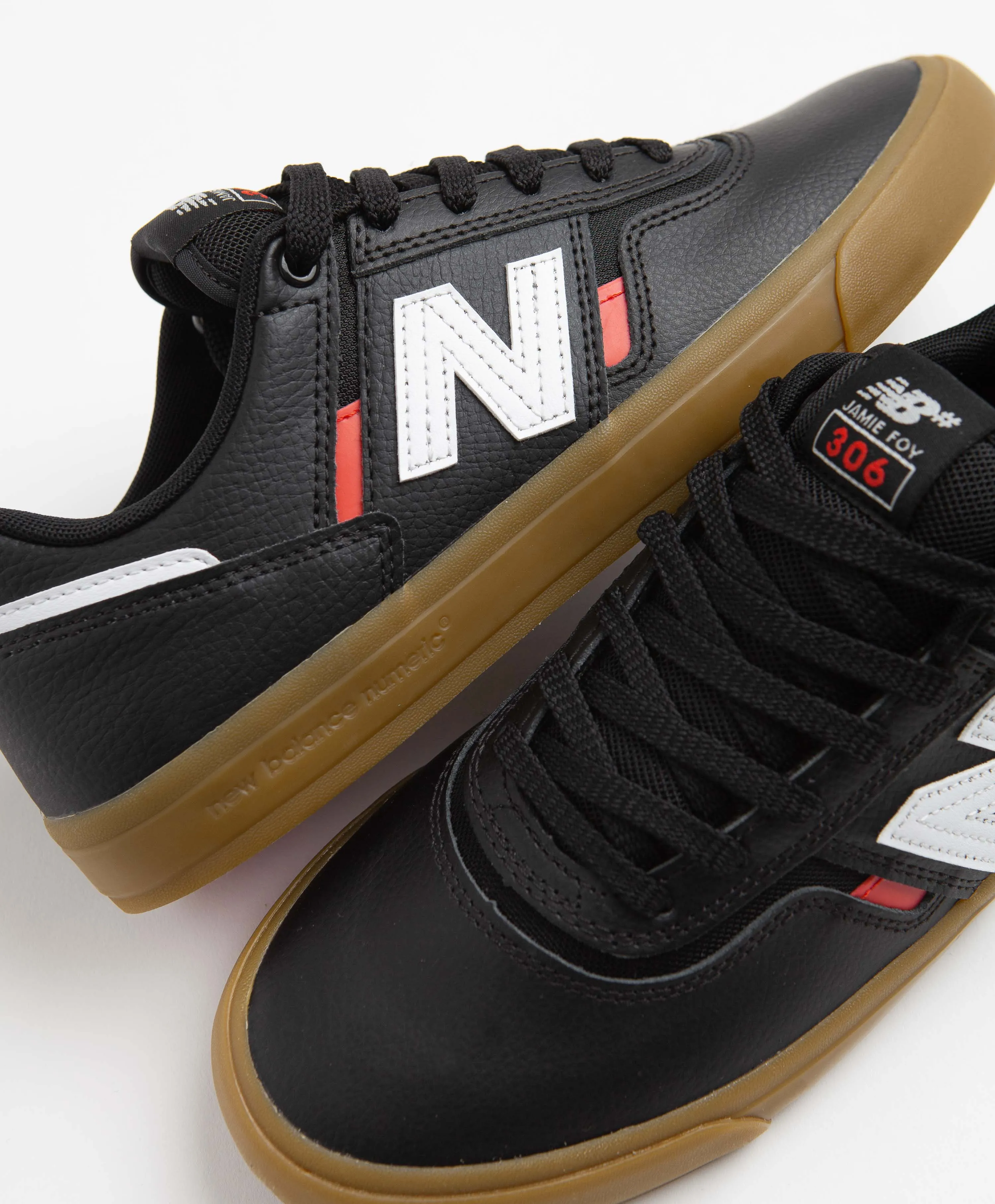 New Balance Numeric 306 Jamie Foy Shoes - Black / Red