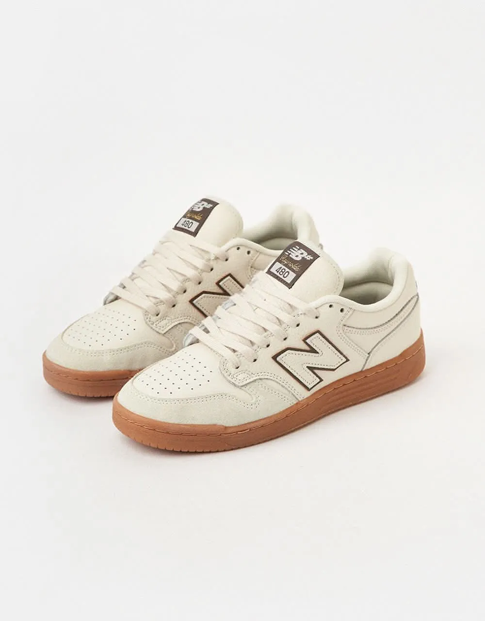 New Balance Numeric 480 Andrew Reynolds Skate Shoes - Sea Salt/Brown