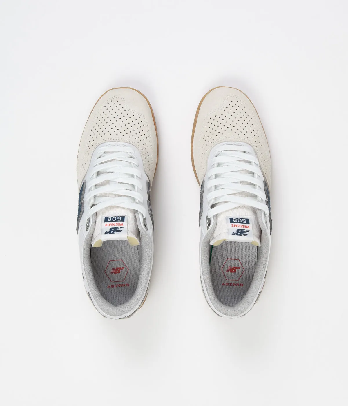 New Balance Numeric 508 Brandon Westgate Shoes - White / Gum