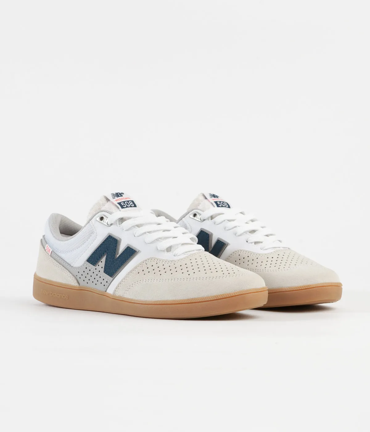 New Balance Numeric 508 Brandon Westgate Shoes - White / Gum