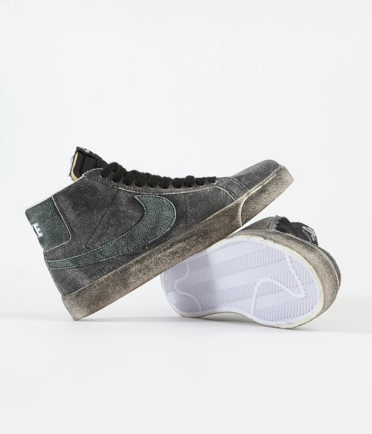 Nike SB Blazer Mid Premium Shoes - Black / Light Dew - Coconut Milk - Light Dew