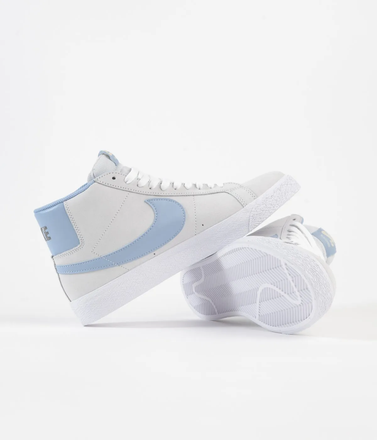 Nike SB Blazer Mid Shoes - Photon Dust / Psychic Blue - Photon Dust