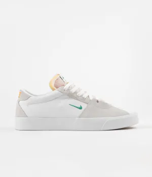 Nike SB Bruin Edge Shoes - White / Neptune Green - Vivid Orange