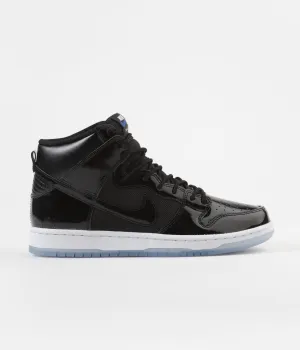 Nike SB Dunk High Pro Shoes - Black / Black - White - Varsity Royal