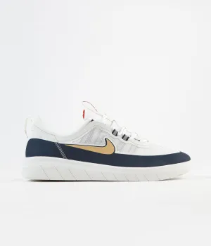 Nike SB Nyjah Free 2 Shoes - Obsidian / Club Gold - White - Obsidian