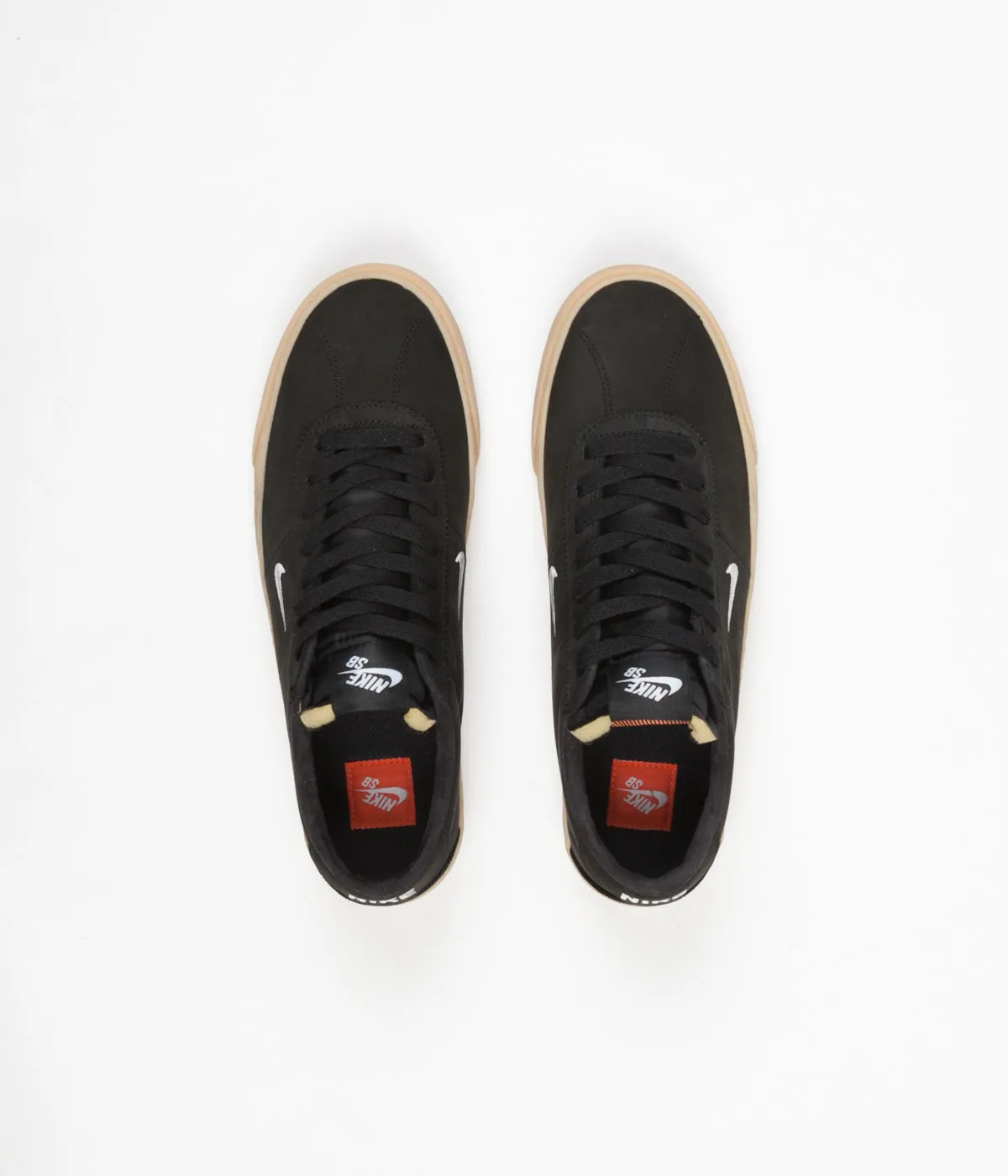 Nike SB Orange Label Bruin Ultra Shoes - Black / White - Safety Orange