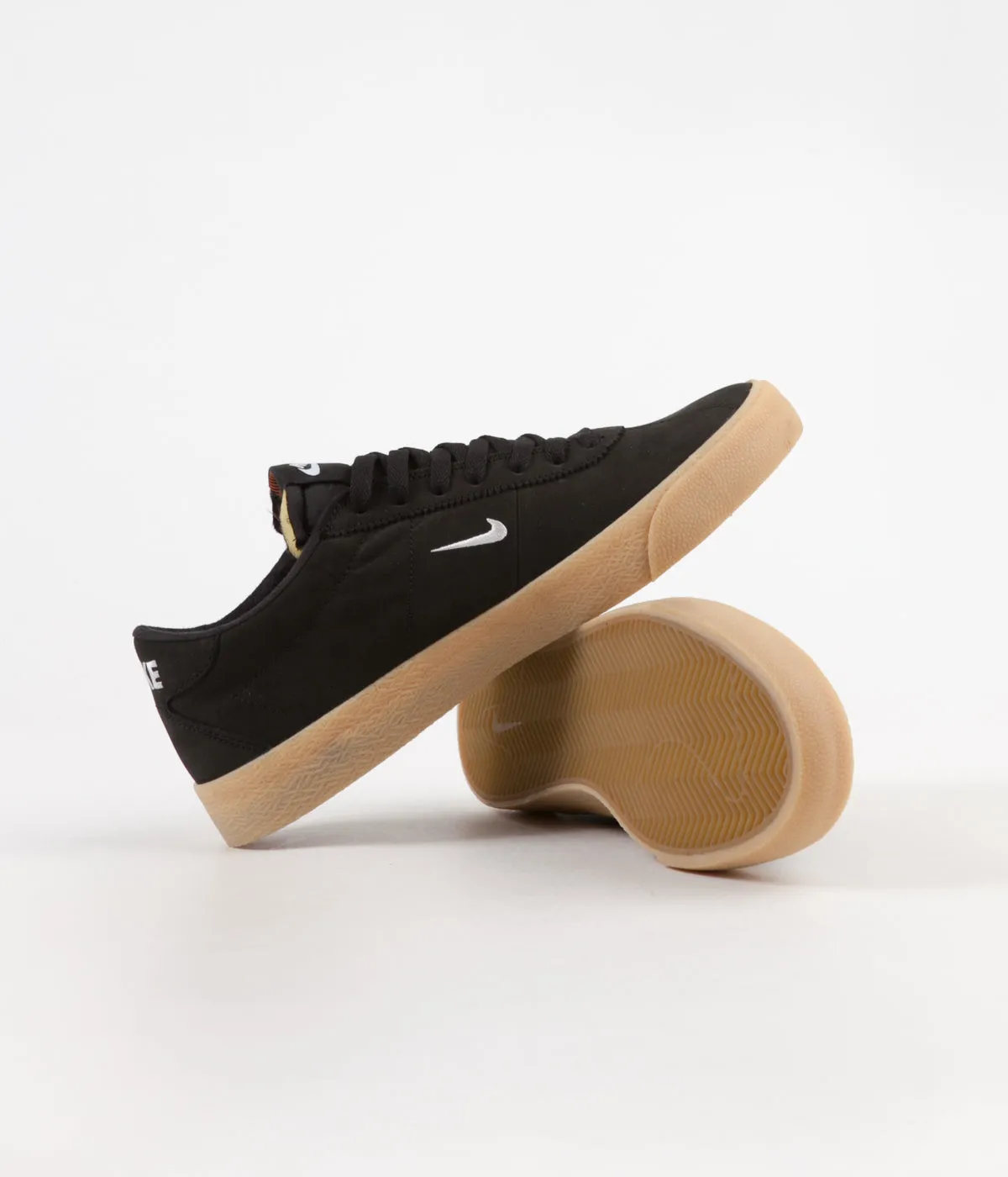 Nike SB Orange Label Bruin Ultra Shoes - Black / White - Safety Orange