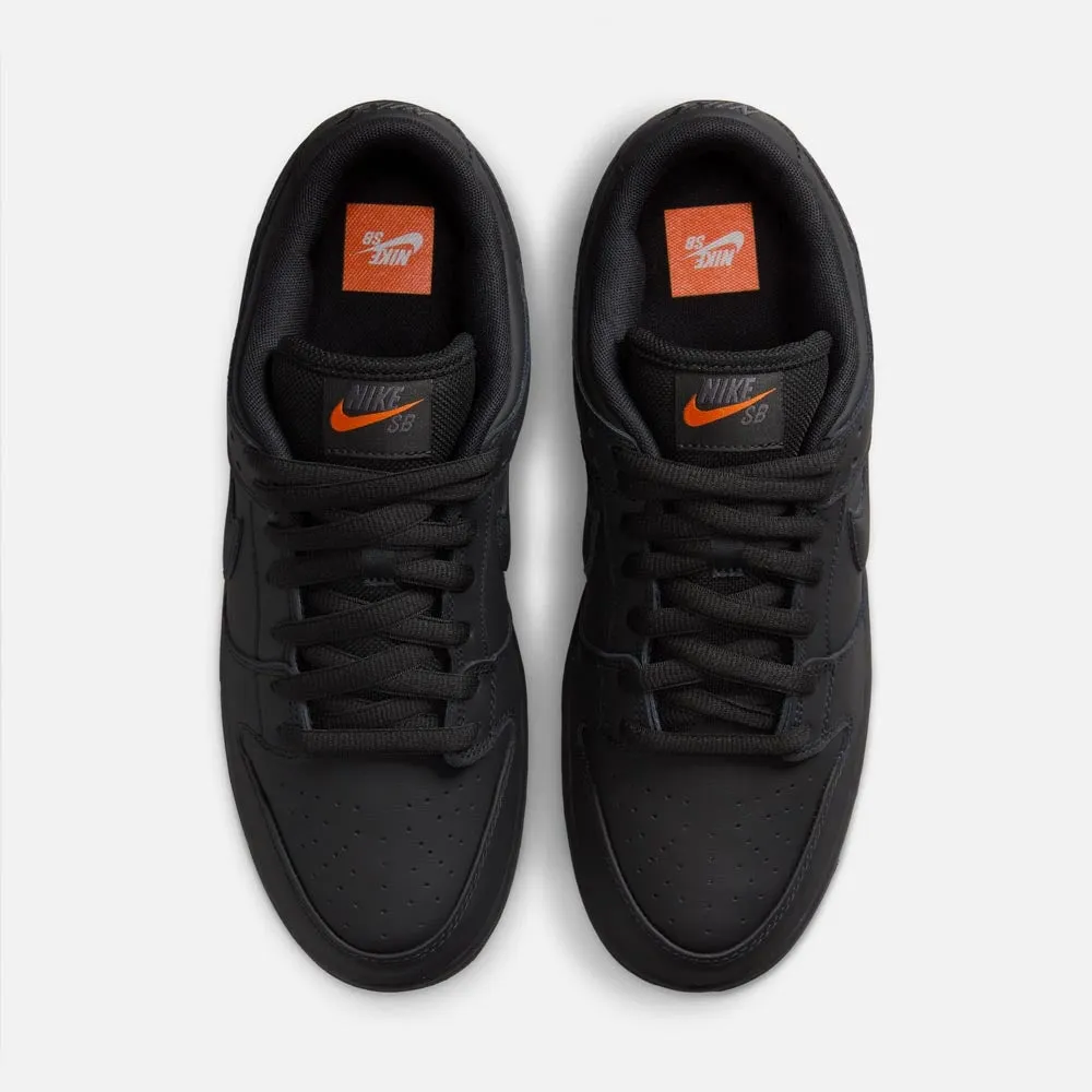 Nike SB - 'Orange Label' Dunk Low Pro Shoes - Black / Black - Black - Black