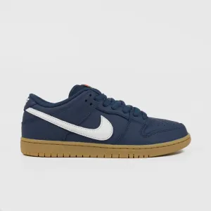 Nike SB - 'Orange Label' Dunk Low Pro Shoes - Navy / White - Navy - Light Gum