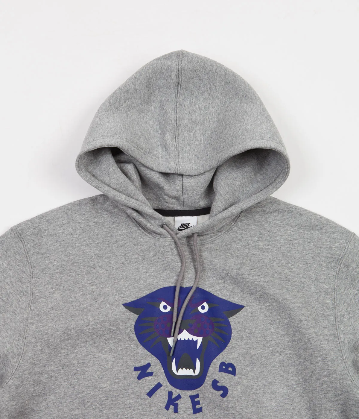 Nike SB Panther Hoodie - Dark Grey Heather / Deep Royal Blue / White