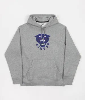 Nike SB Panther Hoodie - Dark Grey Heather / Deep Royal Blue / White