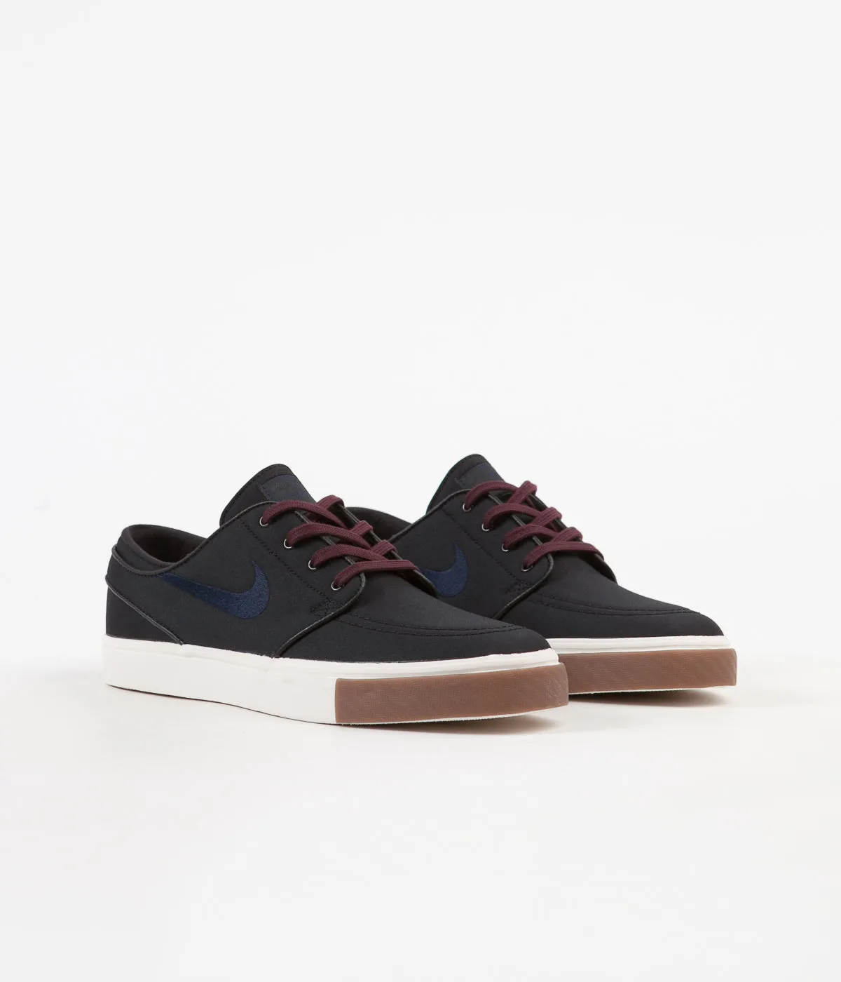 Nike SB Stefan Janoski Shoes - Black / Obsidian - Burgundy Crush