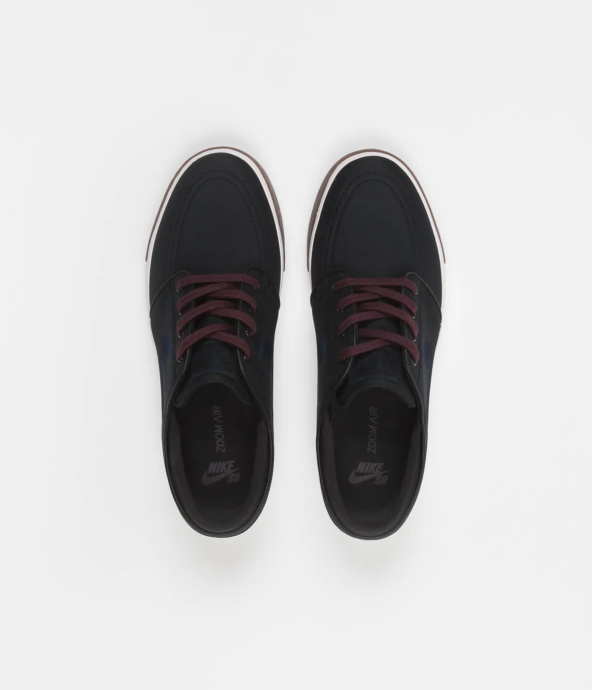 Nike SB Stefan Janoski Shoes - Black / Obsidian - Burgundy Crush