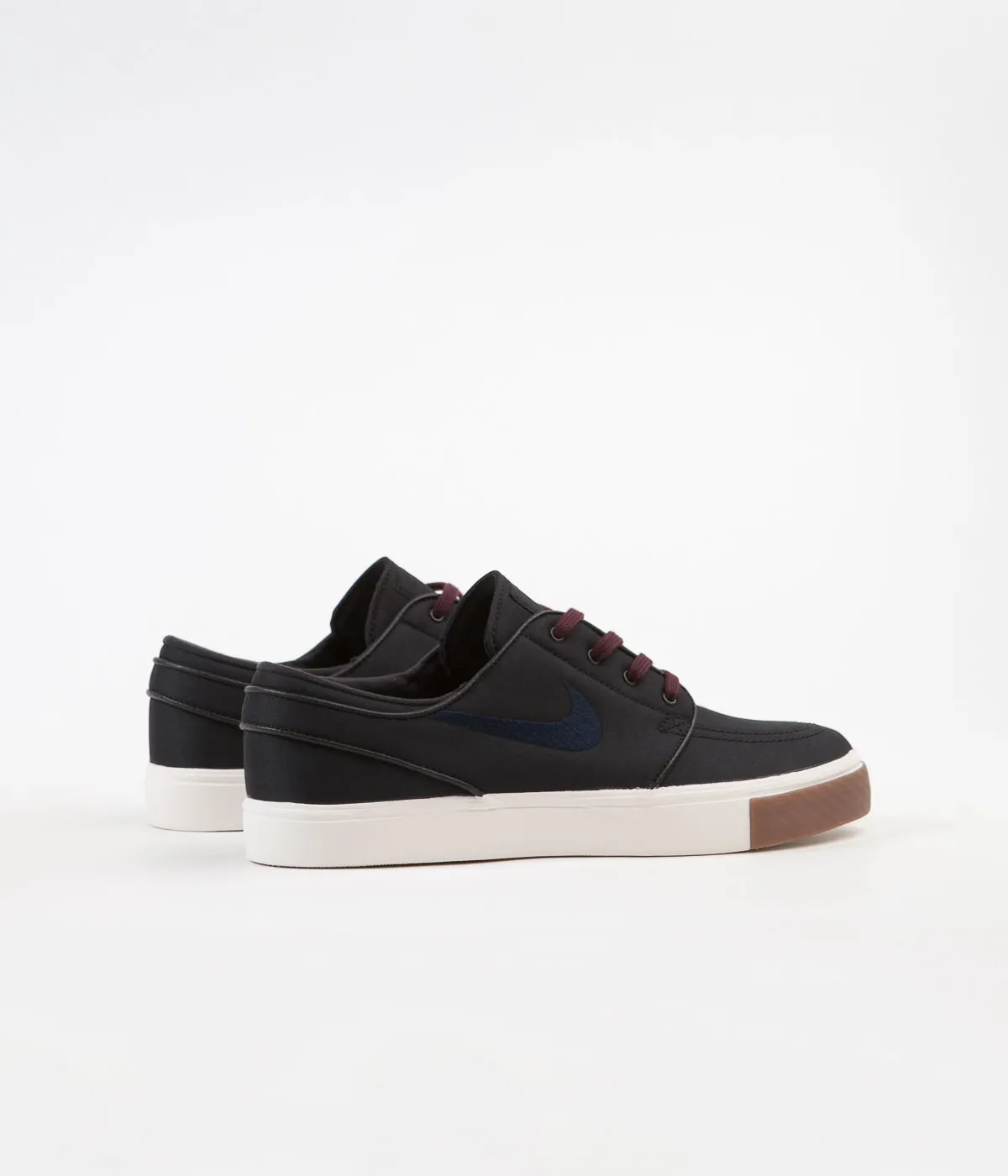 Nike SB Stefan Janoski Shoes - Black / Obsidian - Burgundy Crush