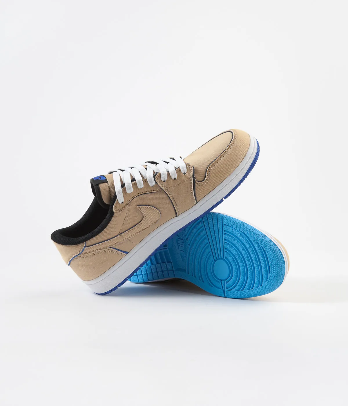 Nike SB x Air Jordan 1 Low Shoes - Desert Ore / Royal Blue - Dark Powder Blue