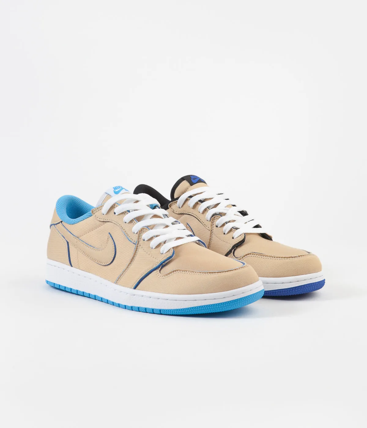 Nike SB x Air Jordan 1 Low Shoes - Desert Ore / Royal Blue - Dark Powder Blue