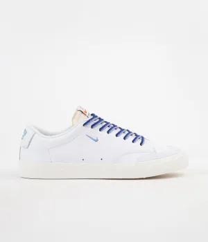 Nike SB x Quartersnacks Blazer Low XT Shoes - White / University Blue - Sail