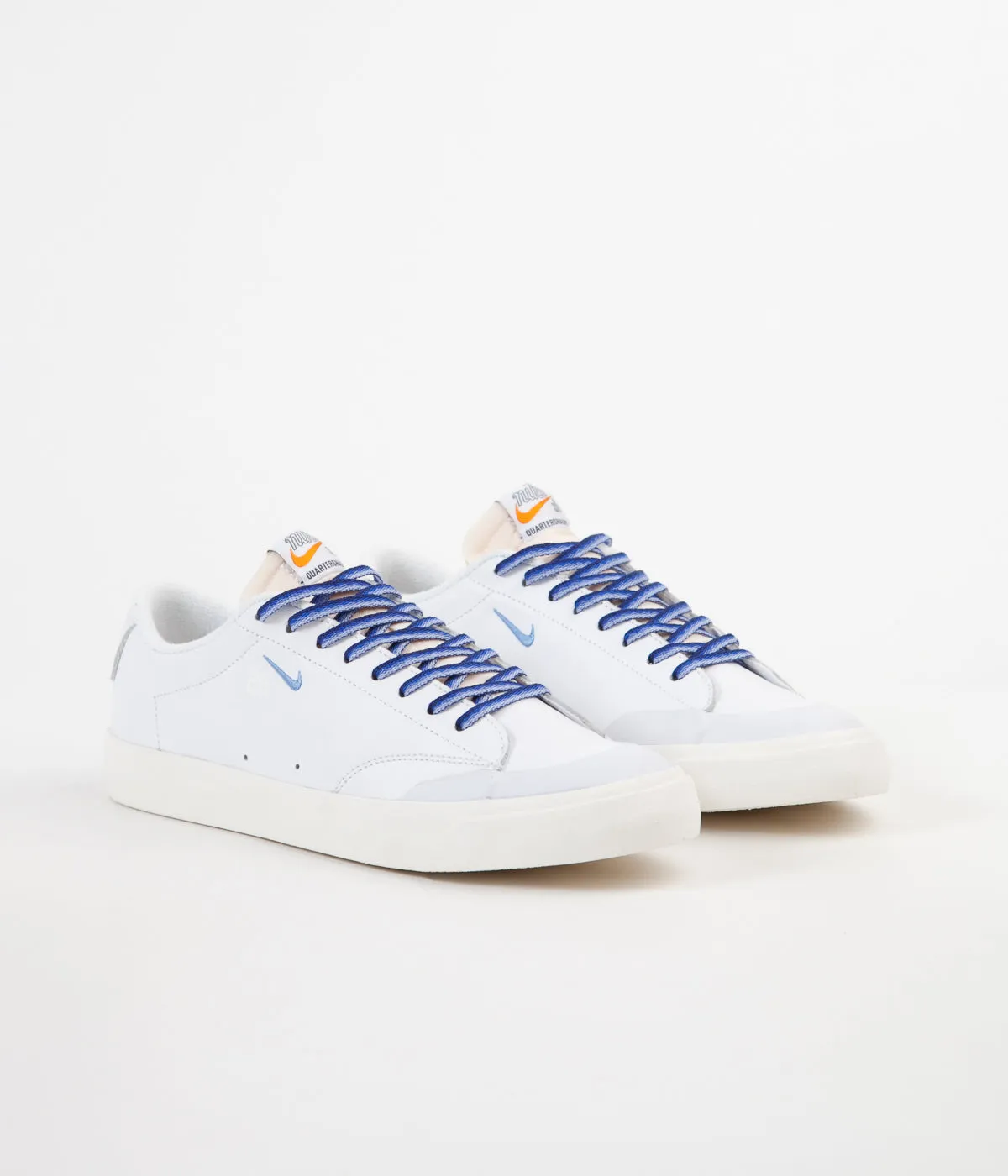 Nike SB x Quartersnacks Blazer Low XT Shoes - White / University Blue - Sail