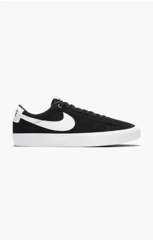 Nike SB Zoom Blazer Low Pro GT Skate Shoe, Black/White