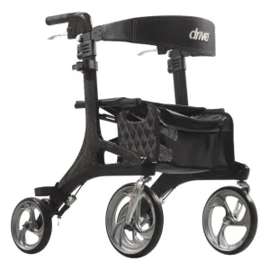 Nitro Elite CF Carbon Fiber Rollator Rolling Walker, Black