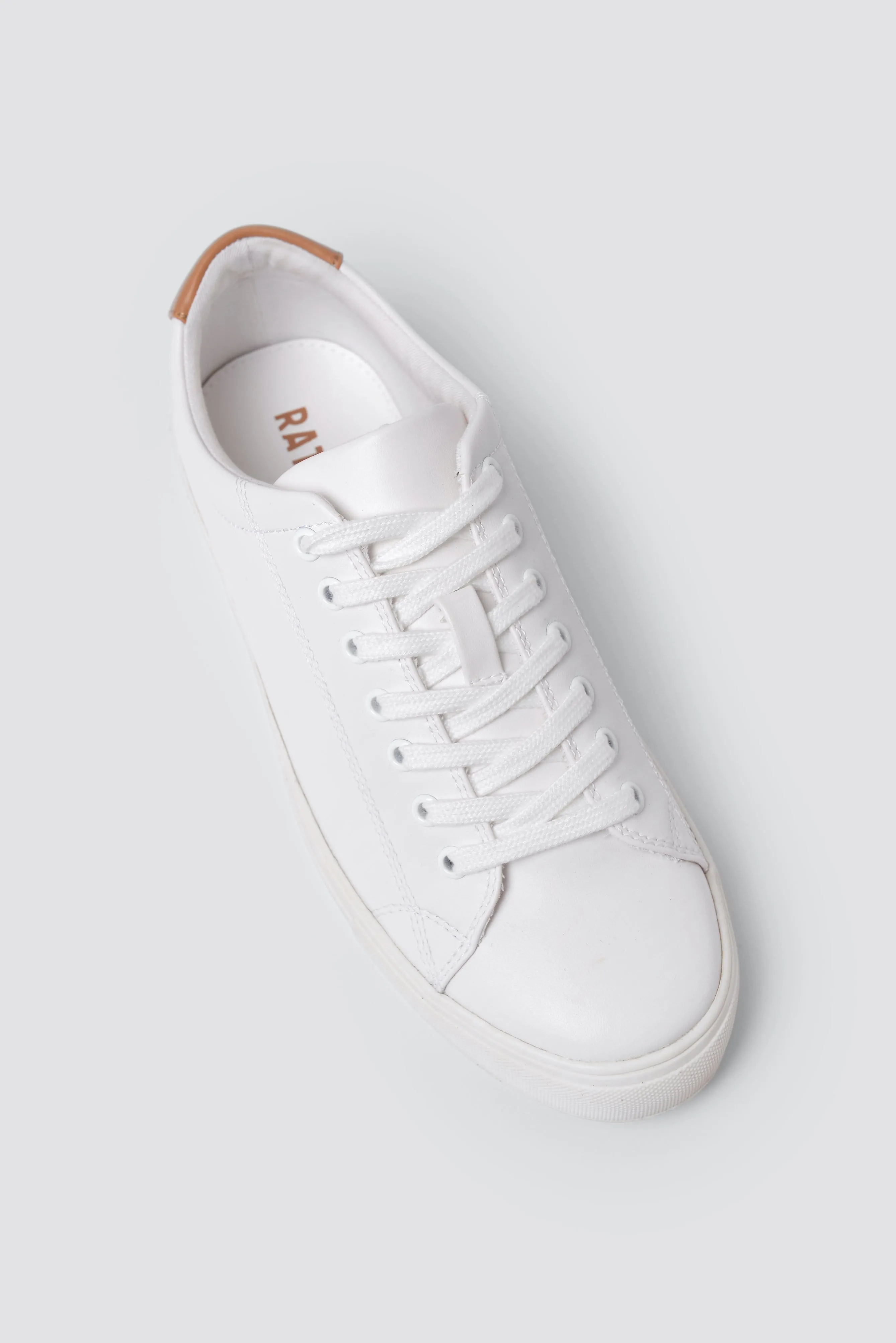 R-Kind Unisex Vegan Leather Sneakers | Moon White