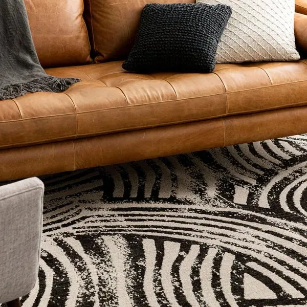 Rendition 92606 90166 Arcoa Obsidian Rug