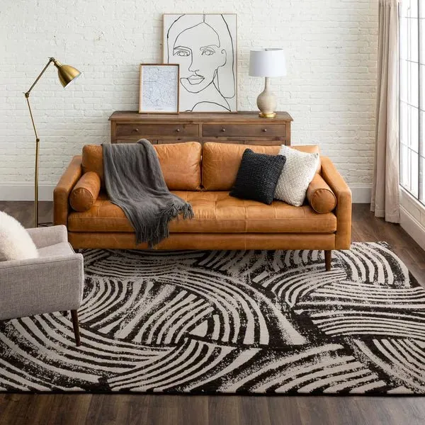 Rendition 92606 90166 Arcoa Obsidian Rug