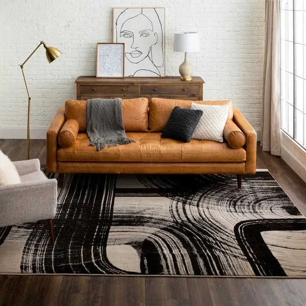 Rendition 92607 90166 Orion Obsidian Rug