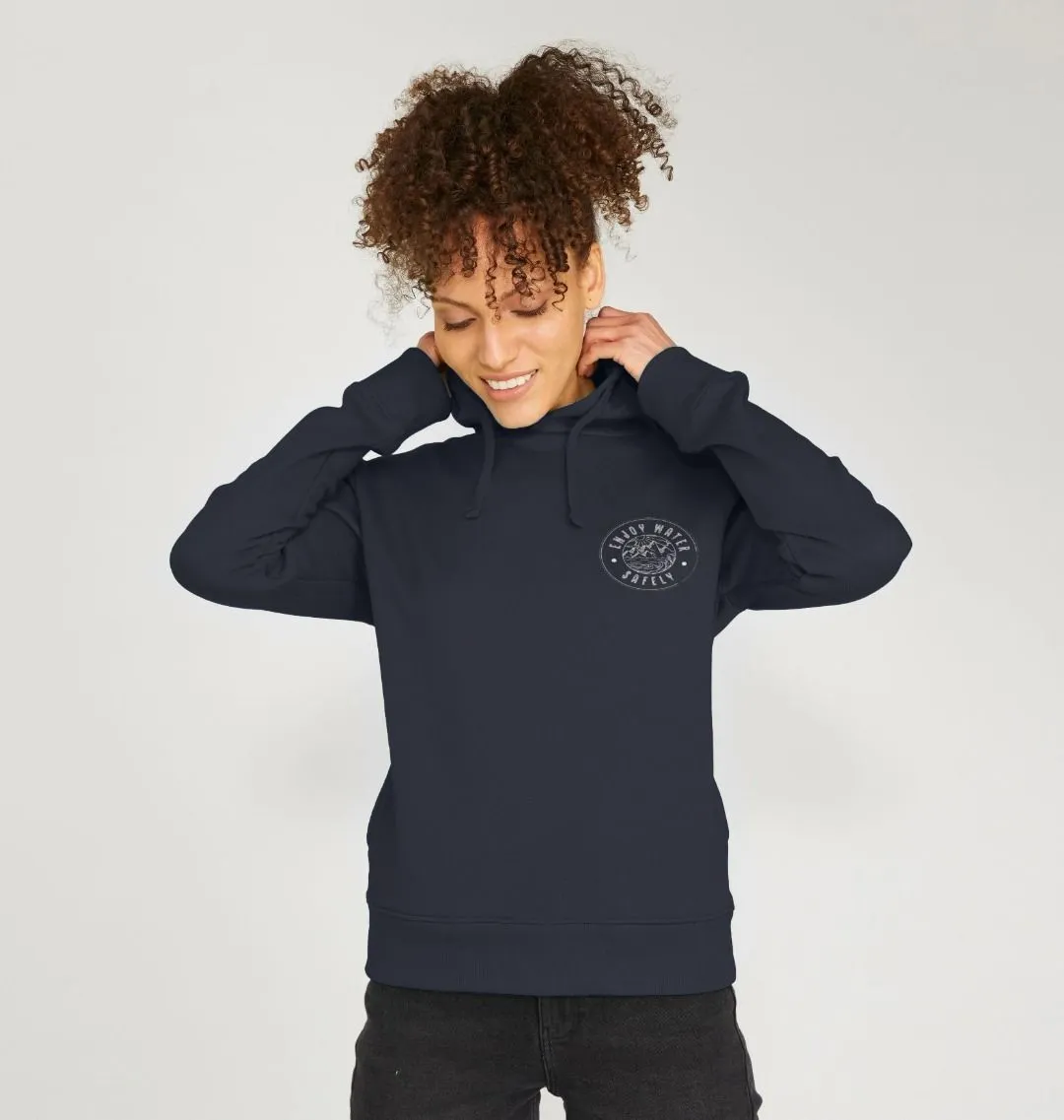 RLSS UK | Adventure Design Women's Hoodie | 100% Organic Cotton Hooded Sweatshirt for Ladies