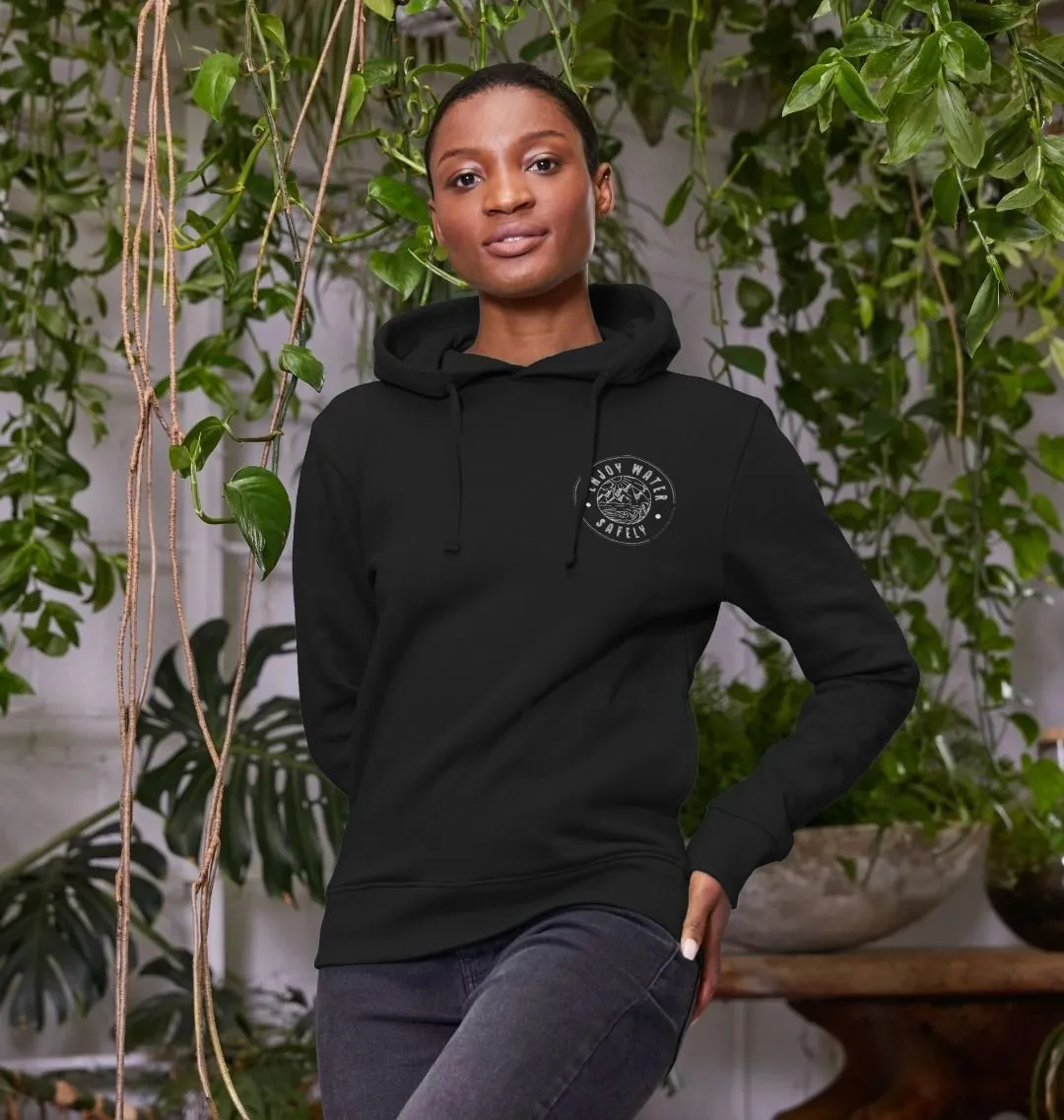 RLSS UK | Adventure Design Women's Hoodie | 100% Organic Cotton Hooded Sweatshirt for Ladies