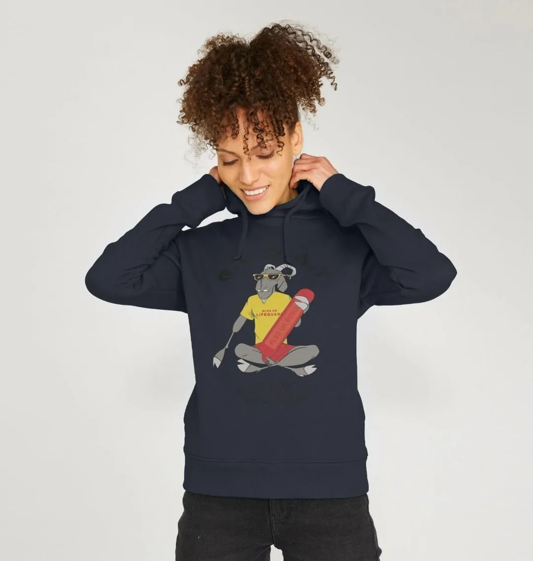 RLSS UK | G.L.O.A.T Women's Hoodie | 100% Organic Cotton Hooded Sweatshirt for Ladies