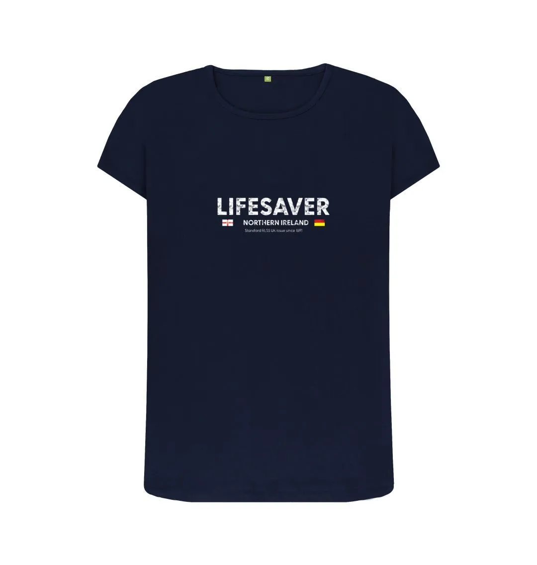 RLSS UK | Lifesaver Northern Ireland Women's T-shirt | Short Sleeve Organic Cotton T-shirt