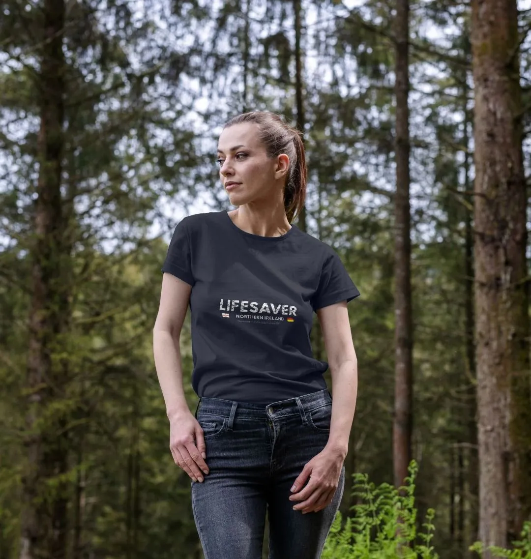 RLSS UK | Lifesaver Northern Ireland Women's T-shirt | Short Sleeve Organic Cotton T-shirt