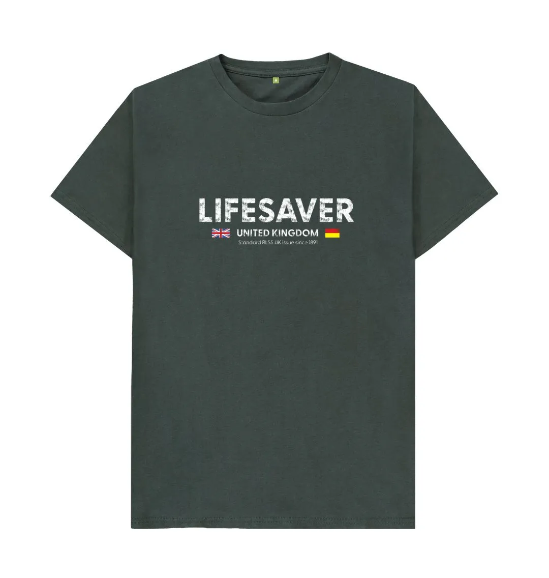 RLSS UK | Lifesaver UK Men's T-shirt | Short Sleeve Organic Cotton T-shirt