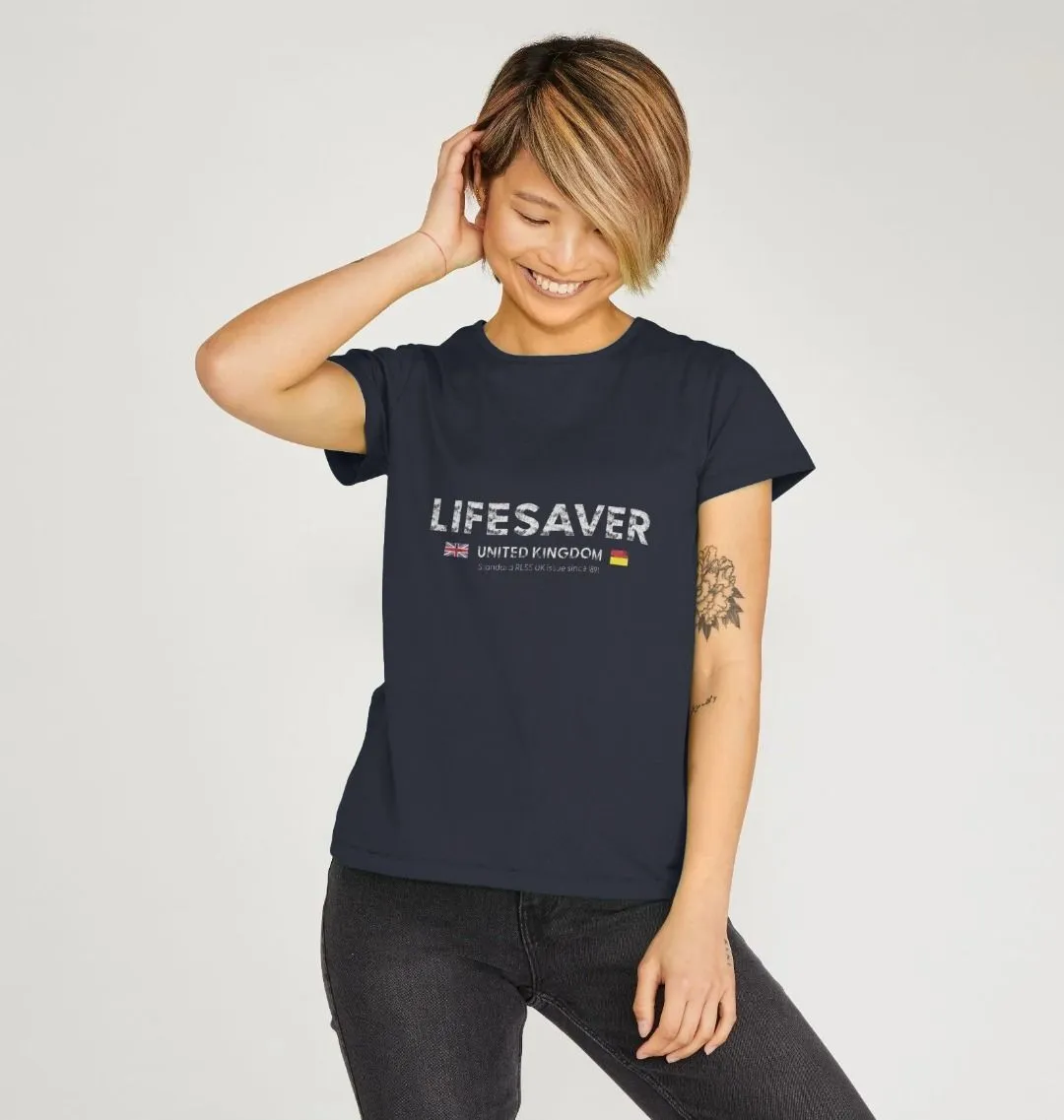 RLSS UK | Lifesaver UK Women's T-shirt | Short Sleeve Organic Cotton T-shirt