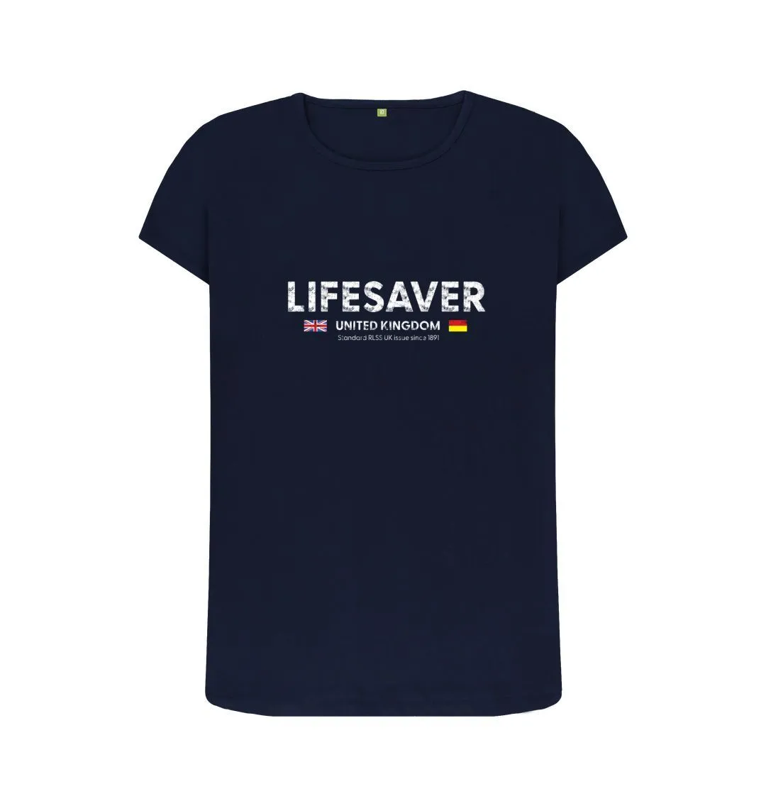 RLSS UK | Lifesaver UK Women's T-shirt | Short Sleeve Organic Cotton T-shirt