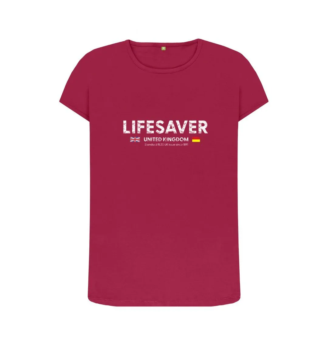 RLSS UK | Lifesaver UK Women's T-shirt | Short Sleeve Organic Cotton T-shirt