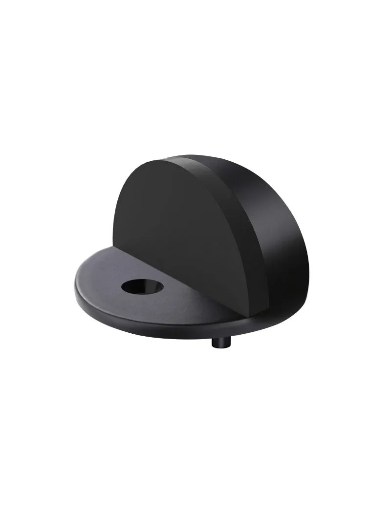 Round Half Moon Door Stop - Matte Black