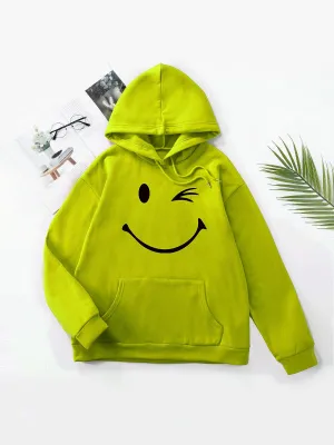 SXV  'BLINK SMILE’ Printed Cool Aesthetic Sweatshirt Hoodie