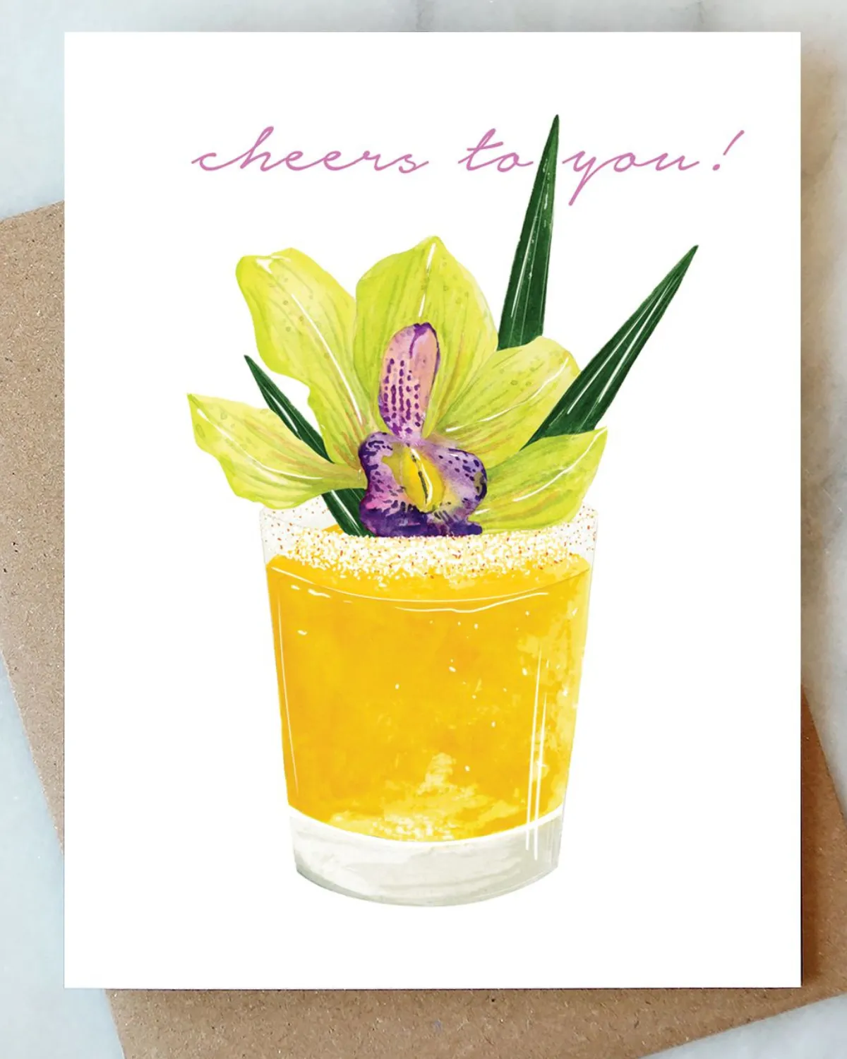 Tropical Cocktail Cheers Card