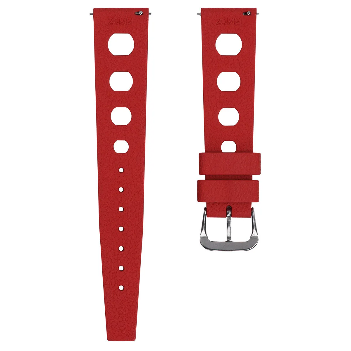 Tropical Regis FKM Rubber Watch Strap - Red