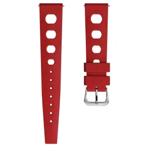 Tropical Regis FKM Rubber Watch Strap - Red