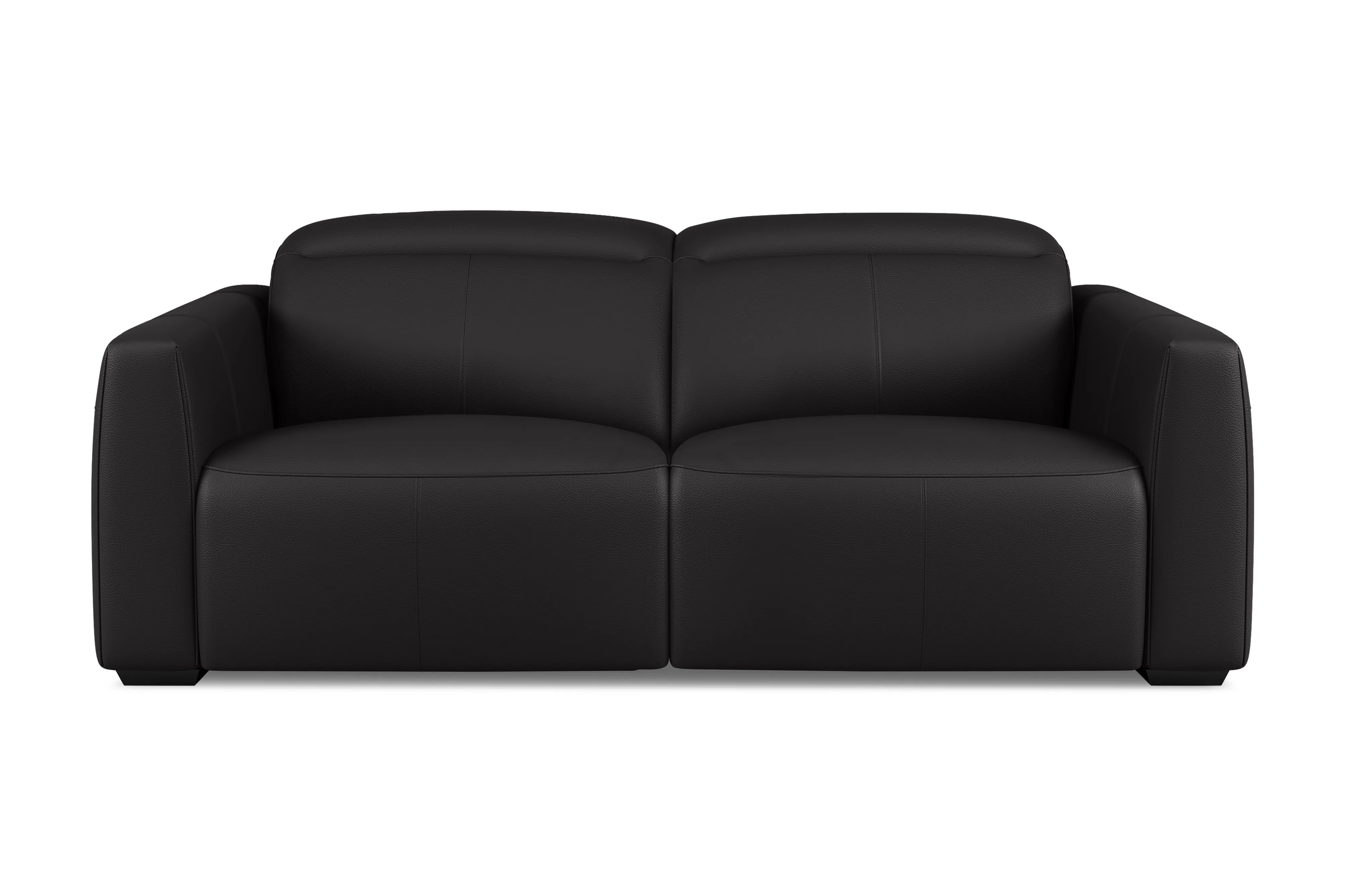 Valencia Carmen Leather 79.5" Loveseat with Dual Recliner Sofa, Black