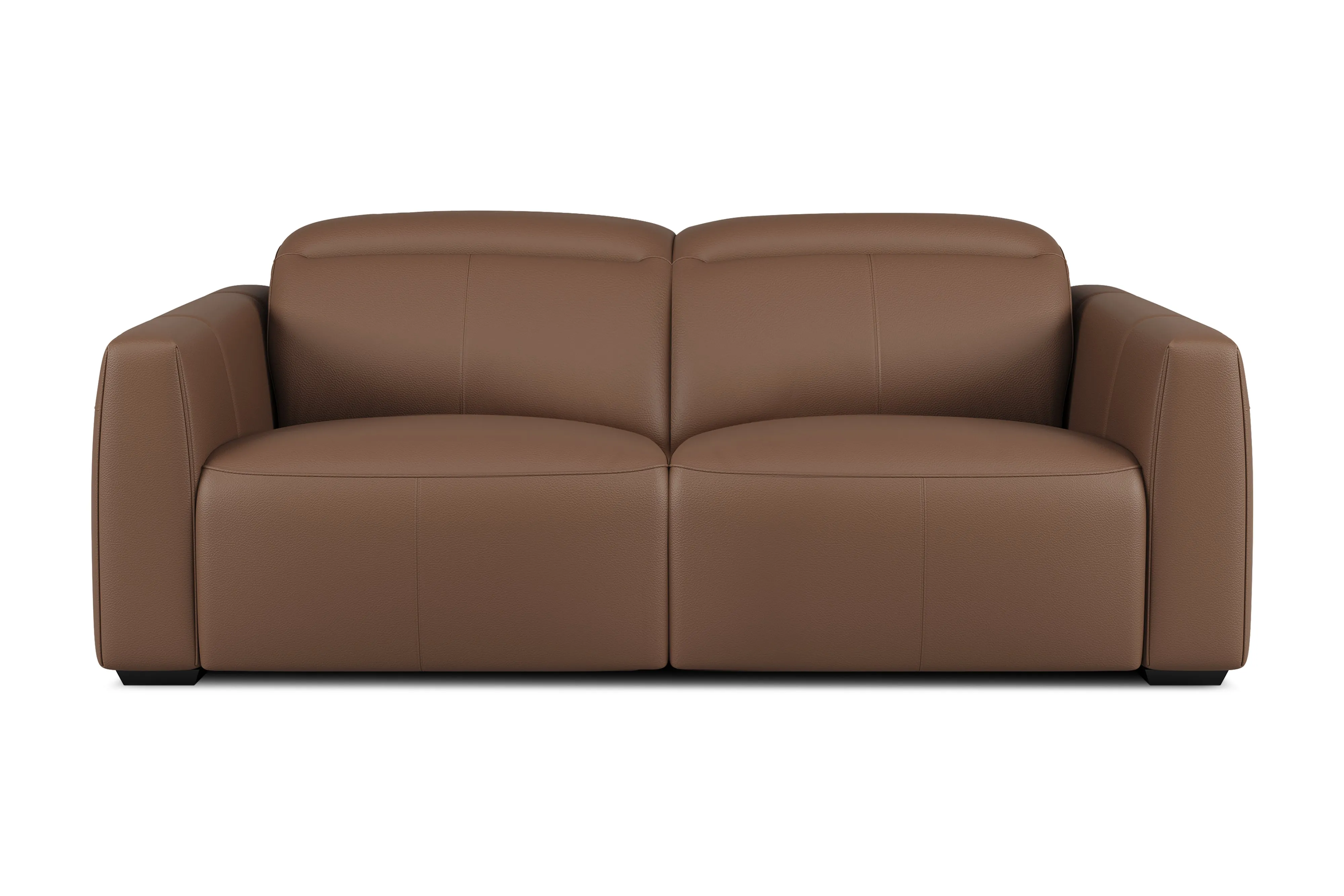 Valencia Carmen Leather 79.5" Loveseat with Dual Recliner Sofa, Brown