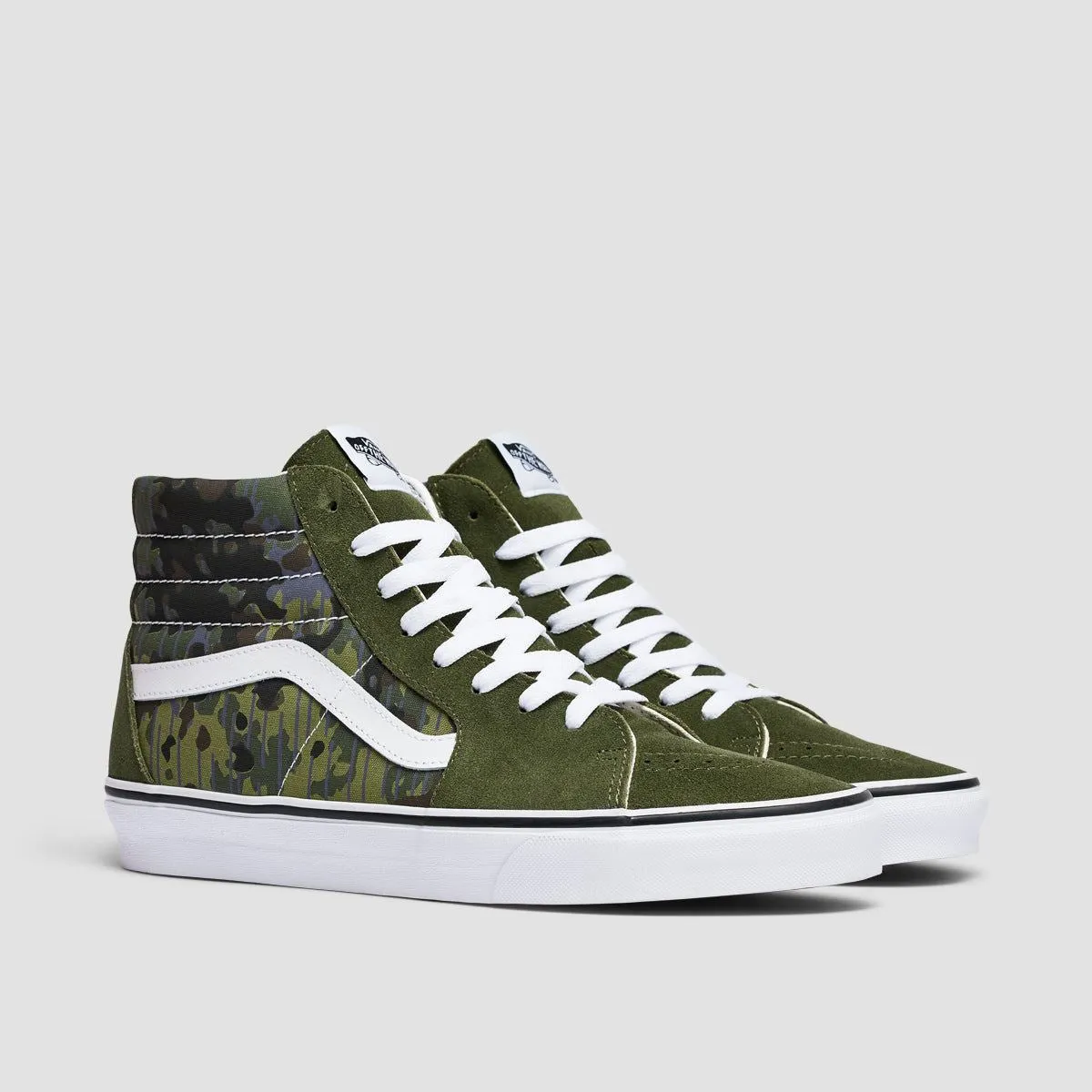 Vans SK8-Hi High Top Shoes - Rain Camo Green/Multi