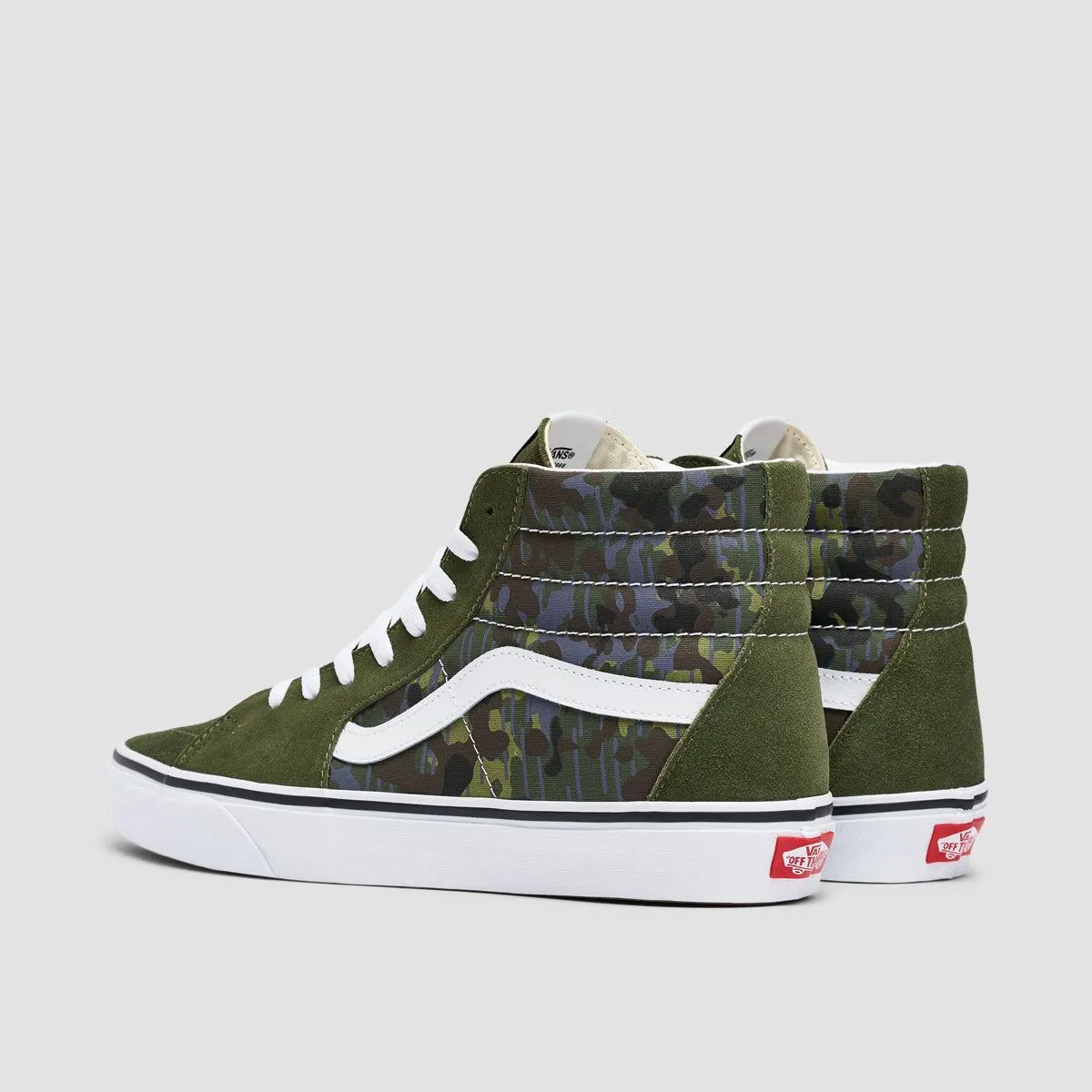 Vans SK8-Hi High Top Shoes - Rain Camo Green/Multi