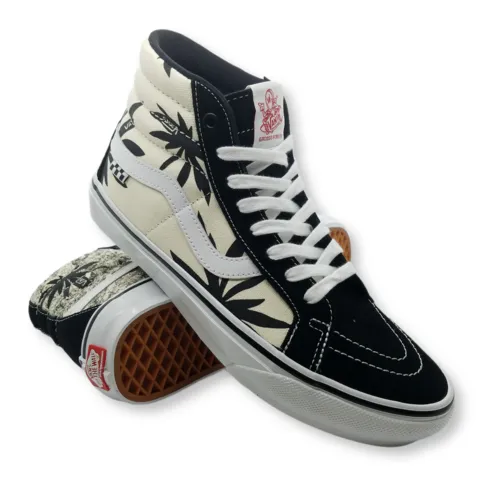 VANS SKATE SK8-HI REISSUE GROSSO '88 BLACK PALMS