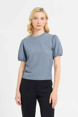 Women Lilac Textured Top